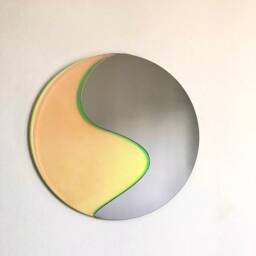 Holographic Acrylic Round Mirror Art Deco Home Decor - thumbnail 4