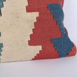 16x24 Kilim Lumbar Pillow Cover Turkish Wool Cushion - thumbnail 2