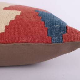 16x24 Kilim Lumbar Pillow Cover Turkish Wool Cushion - thumbnail 4