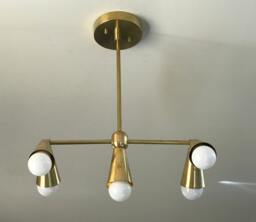 Rhea Mid Century Modern Industrial 5 Light Sputnik Chandelier - thumbnail 1