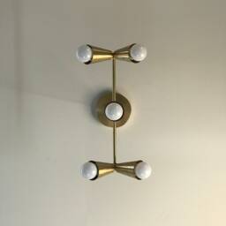 Rhea Mid Century Modern Industrial 5 Light Sputnik Chandelier - thumbnail 4
