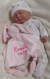 Cuddly Blanket Embroidered With Name - Security Cuddly Pink Hase 400248 - thumbnail 1