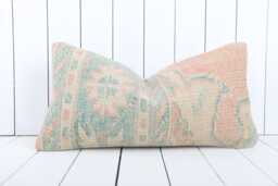 Kilim Lumbar Pillow Cover 12x24 Turkish Home Decor - thumbnail 1