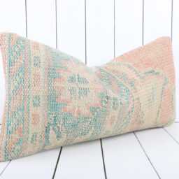 Kilim Lumbar Pillow Cover 12x24 Turkish Home Decor - thumbnail 3