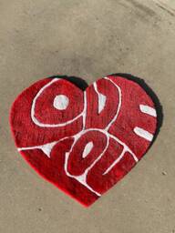 Love You Tufted Rug/%100 Handmade - thumbnail 1