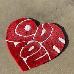 Love You Tufted Rug/%100 Handmade - thumbnail 3