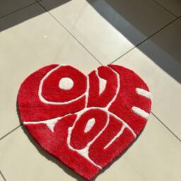 Love You Tufted Rug/%100 Handmade - thumbnail 4