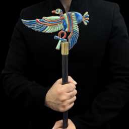 God Osiris Was Scepter Staff With Goddess Nekhbet Vulture. Of Power & Domination - thumbnail 2