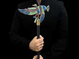 God Osiris Was Scepter Staff With Goddess Nekhbet Vulture. Of Power & Domination