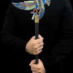 God Osiris Was Scepter Staff With Goddess Nekhbet Vulture. Of Power & Domination - thumbnail 4
