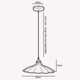 Rustic Metal Pendant Light Industrial Vintage Lampshade - thumbnail 3