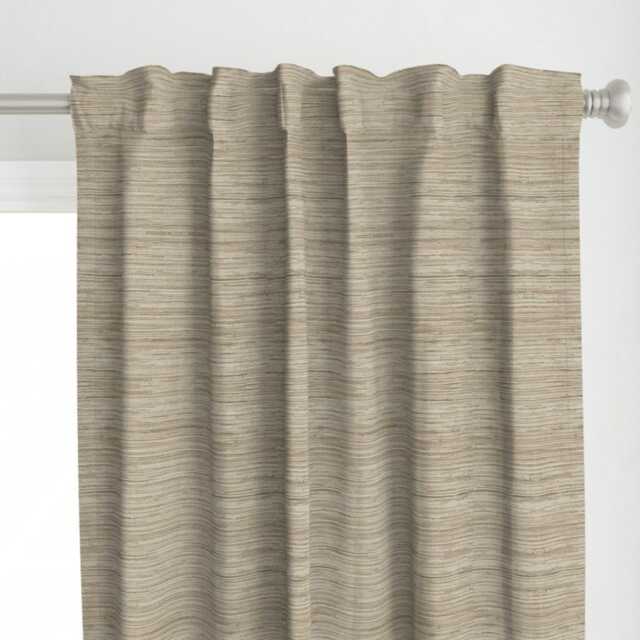 Coastal Neutral Curtain Panel - Beige Natural Tan Taupe Beach Sand Custom By Willowlanetextiles - image 1