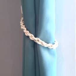 Chunky Cotton Rope Curtain Tiebacks Nautical Beach House Decor - thumbnail 2