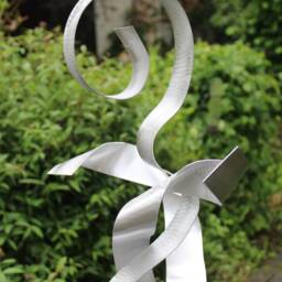 "Modern Large Abstract Aluminum Metal Sculpture Art Unique ""Mamili" - thumbnail 2