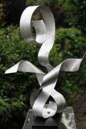 "Modern Large Abstract Aluminum Metal Sculpture Art Unique ""Mamili" - thumbnail 1