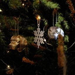 Beagle Christmas Charm Festive Dog Head Tree Ornament - thumbnail 3