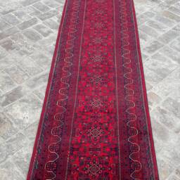 17 Ft Long Runner Rug, Best Quality Turkmen Khamyab Khal Mohammdi, Bokhara Runner, Afghan Handmade Wool Oriental, Hallway Runner 16.7 X 2.9 - thumbnail 3
