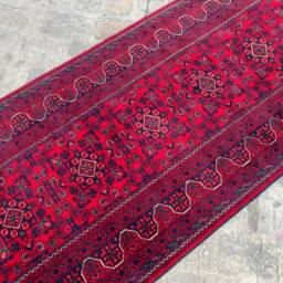 17 Ft Long Runner Rug, Best Quality Turkmen Khamyab Khal Mohammdi, Bokhara Runner, Afghan Handmade Wool Oriental, Hallway Runner 16.7 X 2.9 - thumbnail 2