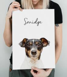 Custom Sketch Pet Portrait, Colour Pencil Drawing Style, Personalised Dog Memorial, Printed Or Cat Wall Art, Skuscr-Pctop - thumbnail 1