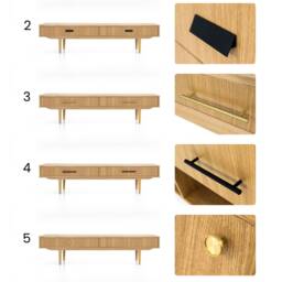Mid-Century Sideboard, Dresser, Commode, Credenza Made Of Oak Vaneer - Livlo D-L02 - thumbnail 3
