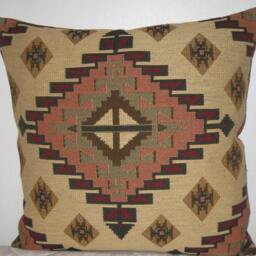 "Chenille Ikat Pattern Decorative Pillow Cover-24""x24" - thumbnail 2