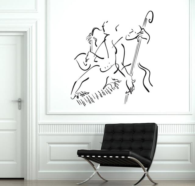 Wall Vinyl Decal Jazz Band Music Pop Songs Guaranteed Quality Decor 2086Di - image 1