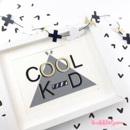 Cool Kid Wall Art For Toddler Room Black Grey & Gold Phrase Artwork Boys Decor - thumbnail 3