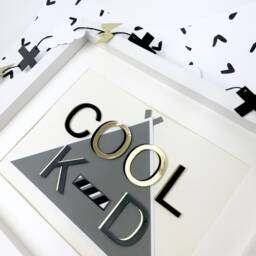 Cool Kid Wall Art For Toddler Room Black Grey & Gold Phrase Artwork Boys Decor - thumbnail 2