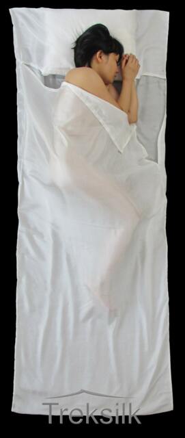 Treksilk 100% Pure Natural Silk Sleeping Bag Liner - Travel Hostel Sheet Couch Surfing Camping Outdoor Accessory - image 1