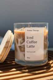 Iced Coffee Latte Candle, 10Oz Soy Wax, Scented - thumbnail 1