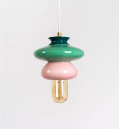 Pendant Ceramic Lamp, Hanging Lampshade, Handmade Design, Unique Light Fixture Gift - Us Shipping Includes All Taxes