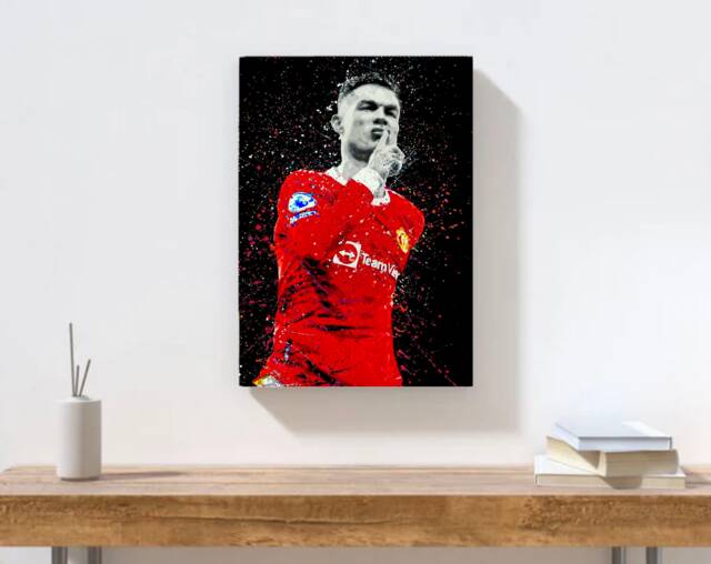 Cristiano Ronaldo Canvas Art Print Manchester United Celebration - image 1