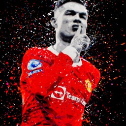 Cristiano Ronaldo Canvas Art Print Manchester United Celebration - thumbnail 2
