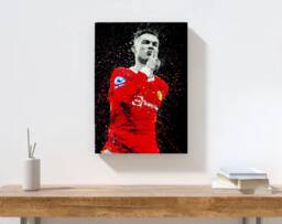 Cristiano Ronaldo Canvas Art Print Manchester United Celebration - thumbnail 1
