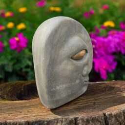 Modern Stone Head Figure Concrete Artistic Face Sculpture Stone Contemporary Garden Decor Abstract Yard Ornament Handmade Design Piece - thumbnail 3