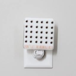 Don't Let The Bedbugs Bite Fused Glass Nightlight Nursery Baby Shower Gift