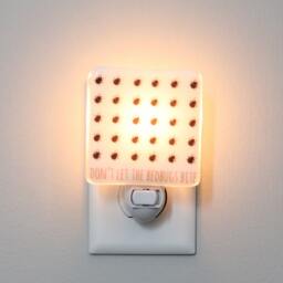 Don't Let The Bedbugs Bite Fused Glass Nightlight Nursery Baby Shower Gift - thumbnail 2