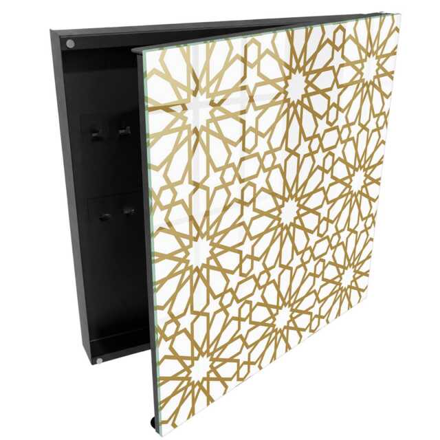 Geometric Pattern Key Cabinet For Home, White Box Wall, Geometry, Lovers Of Classic Designs - image 1