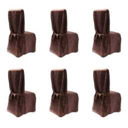 Pack Of 6 Damask Dining Chair Covers Rj03 For Weddings Events Decor Christmas - thumbnail 3