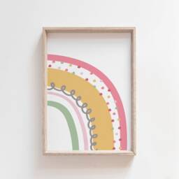2 Girls Nursery Prints. Rainbow Prints, Decor, Bedroom Wall Art, Art - thumbnail 3