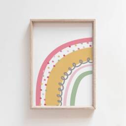 2 Girls Nursery Prints. Rainbow Prints, Decor, Bedroom Wall Art, Art - thumbnail 2