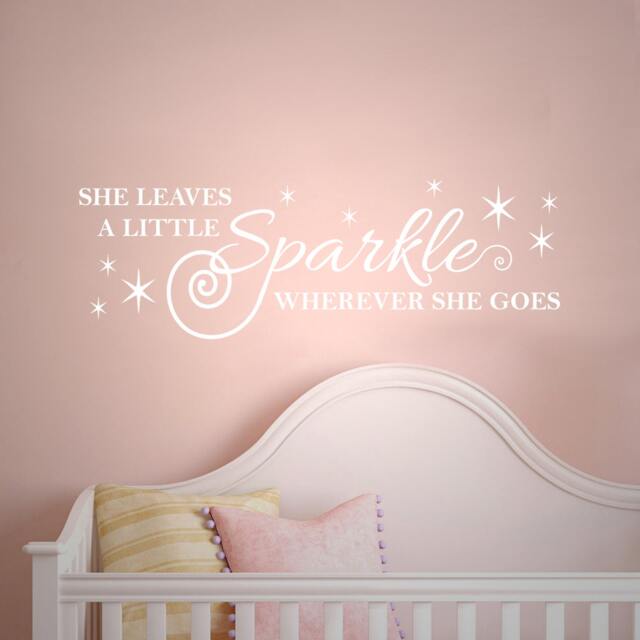 She Leaves A Little Sparkle - Wall Sticker Childrens Bedroom Nursery Vinyl Decal - image 1