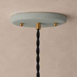 xl Syracuse - Ceramic Pendant Ceiling Light Handmade Minimalist Pillar Hanging Fixture in Fog Gray - thumbnail 3