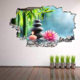 Spa Massage Stones Bamboo Flower Wall Decal Sticker Mural Poster Print Art Home Office Decor Fs19 - thumbnail 2