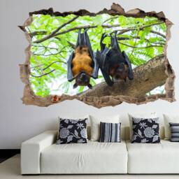 Flying Foxes Bats Wall Decal Sticker Mural Poster Print Art Kids Bedroom Home Decor Fv32 - thumbnail 1