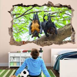 Flying Foxes Bats Wall Decal Sticker Mural Poster Print Art Kids Bedroom Home Decor Fv32 - thumbnail 2