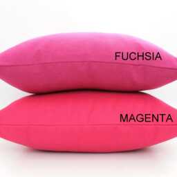 Fuchsia, Dark Grey & Stone Colorblock Pillow Cover - All Sizes, Home Gifts For You - thumbnail 2