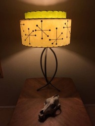 Mid Century Vintage Style 2 Tier Fiberglass Lamp Shade Modern Atomic Retro Io Starburst - thumbnail 1