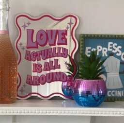 Love Actually Is All Around Mirror, Affirmation Mirrors, Positivity Quotes On Decals, Dopamine Design - thumbnail 1