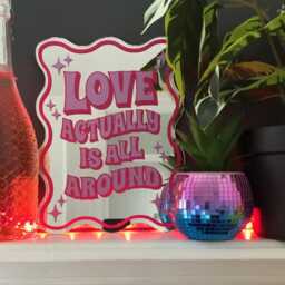 Love Actually Is All Around Mirror, Affirmation Mirrors, Positivity Quotes On Decals, Dopamine Design - thumbnail 3